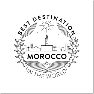 Morocco Minimal Badge Design Posters and Art